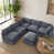 Blue Gray Chenille
