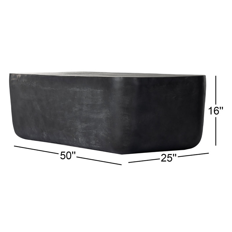 Rosen Outdoor Coffee Table, Aged Gray