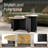 Round Nesting Coffee Table 2pc Set - Burl & Black