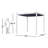 10 Ft. W X 10 Ft. D Aluminium Pergola with Canopy-80772894