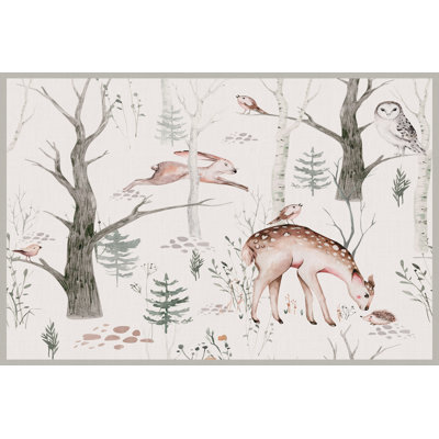 Slovan Vinyl Machine Printed Area Rug