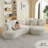 Compression Curved Sectionals Corduroy Modern Large Home Seating