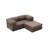 Elegant Corner Sofa, Grey Chenille Fabric, 74.8 x 29.5 x 37.4 inches | 100% Soft Foam Seating, Environmentally Friendly | Versatile Bed Size: 74.8 x 61.0 inches | Perfect for Modern Living Rooms & Cozy Spaces-1487057690