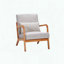 Chaise d'appoint Mid-Century moderne avec structure en bois d'hévéa-94198358-94198352