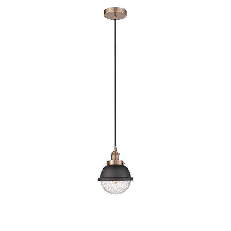 Lashante 1 - Light Single Pendant, 12.13" H x 9" W x 9" D, Brushed Satin Nickel, Seedy