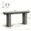 Console 63 po, canapé long en bois