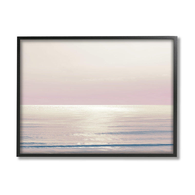 «Pastel Ocean Horizon» par Maggie Olsen, H 16 po x l 20 po x P 1,5 po, Giclée encadrée noir minuit