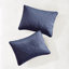 Couvre-lit bleu marine 3 pièces pour lit double / grand - housse en microfibre, rembourrage 100%, lavable à la machine, coquille de style, rembourré, slovène-120944591-120944596