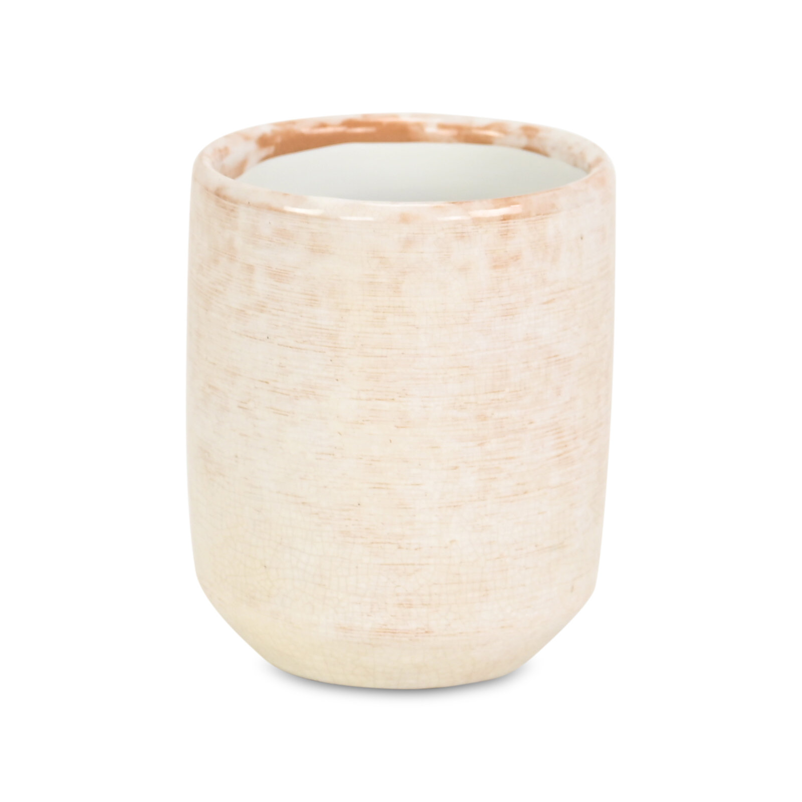 Sia Handmade Ceramic Pot Planter, White, 4.75" H x 4" W x 4" D