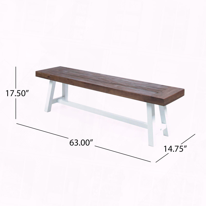 Ensemble de banc d'extérieur résistant aux intempéries Carlisle, Brun / blanc