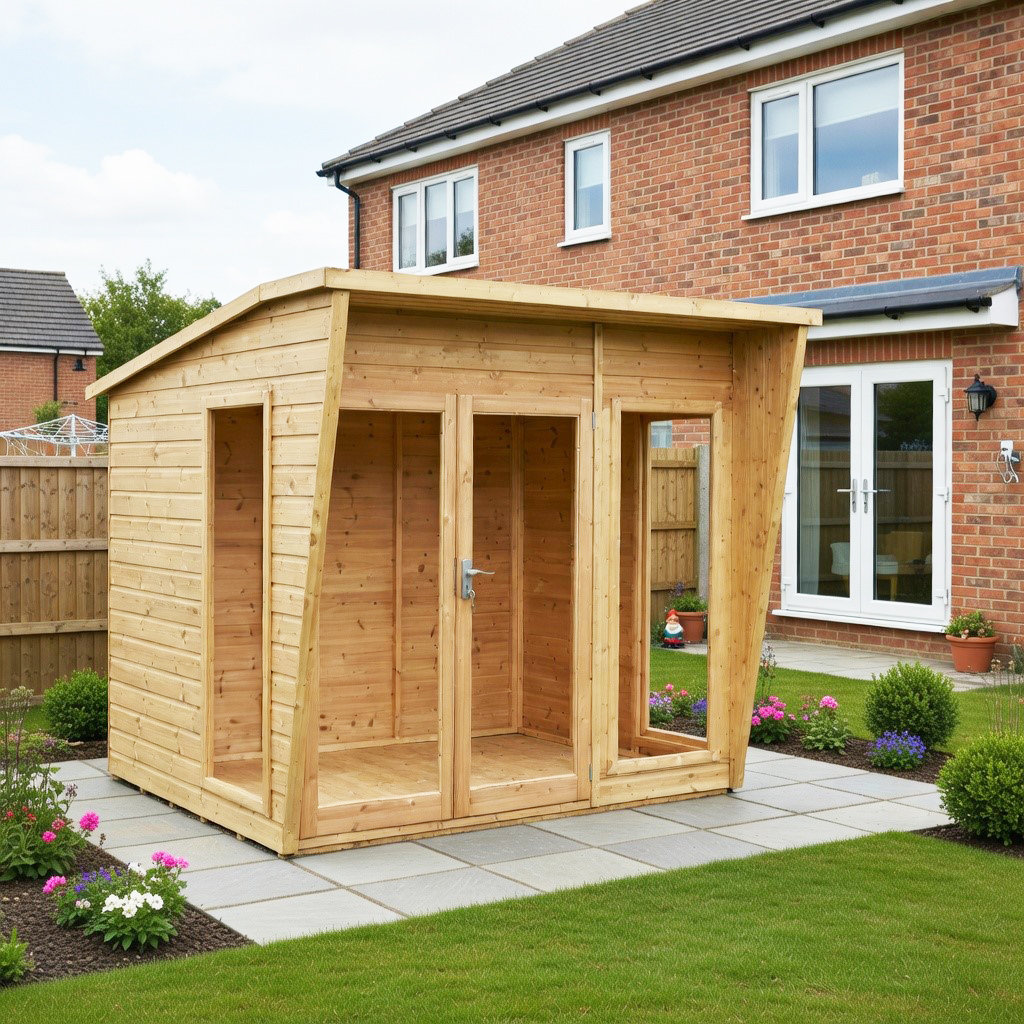 Shire Garden Buildings Shire Burghclere 8 X 8Ft Double Door Contemporary Summerhouse - Image 4