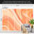 Abstract Wallpaper Wall Mural - Modern Peach Lines-2063513312