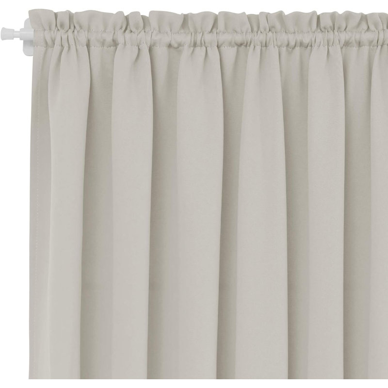 Nuhamin Blackout Curtain Pair, 64cm wide x 102cm high, Cream
