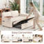 2 Seater Chenille Sofa Bed-1093266748