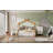 Wooden House Bed With Original Wood Colored Frame Trundle And Bookshelf Storage Space For Children Or Guest Room-1853669481