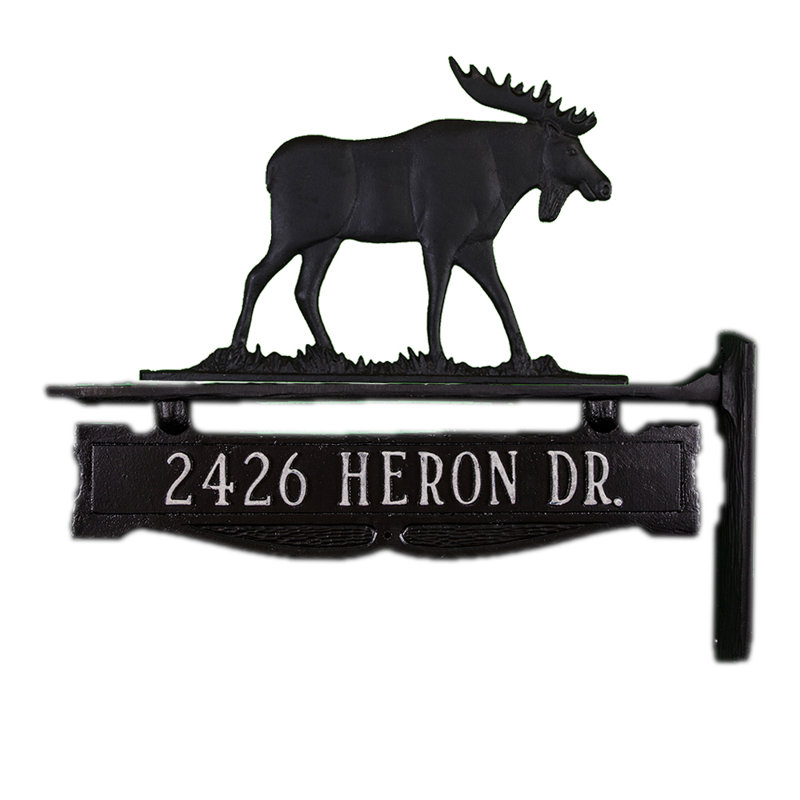 1-Line Address Post, Yes, Satin Black