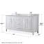 Ensemble de meuble-lavabo double 72 "avec miroir Daria-40066247-118618569-70404269