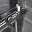 Porte de douche coulissante simple sans cadre 56-60 x 76 po avec fermeture en douceur et verre transparent de 3/8 po-111671038
