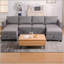 Canapé modulaire convertible modulaire avec siège de rangement Canapé modulaire en U à 4 places avec méridienne modulaire réversible-1237444377