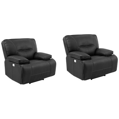 Pomona 42" Upholstered Power Recliner with Adjustable Headrest with Pillow Top Arms