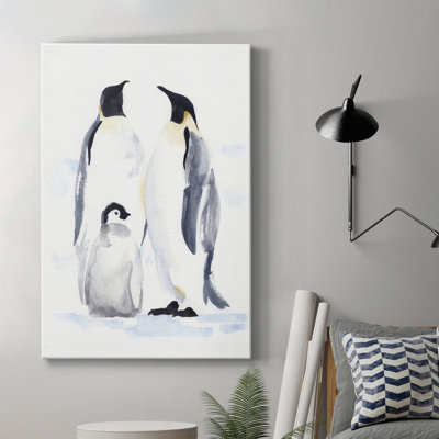Manchots empereurs II - peinture sur toile tendue