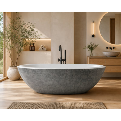 74.8 in. L Freestanding Soaking Tub