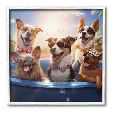 «Summer Fun Dogs», art de la giclée encadrée par Jim Baldwin