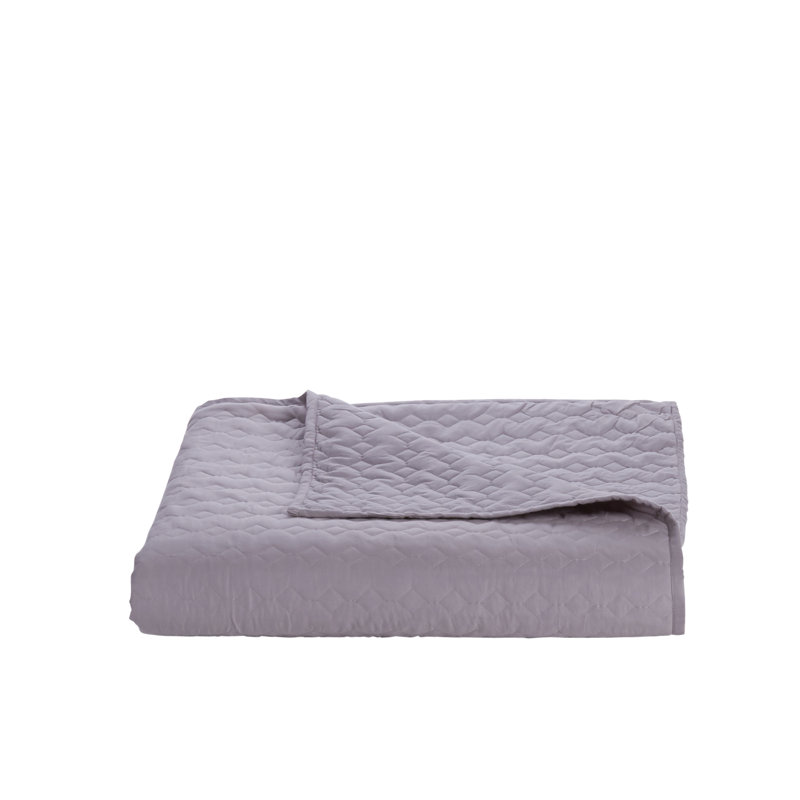 Urban Mesh Modern & Contemporary Cotton Quilt, Gray, Queen Quilt