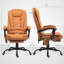 Fauteuil de massage vibrant à 7 points, fauteuil d'ordinateur à haut dossier avec support lombaire, repose-pieds, dossier inclinable, hauteur réglable-19283437