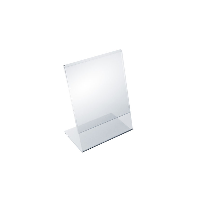 Clear Acrylic L-Shape Desktop Sign Holder 3.5" x 5.5"