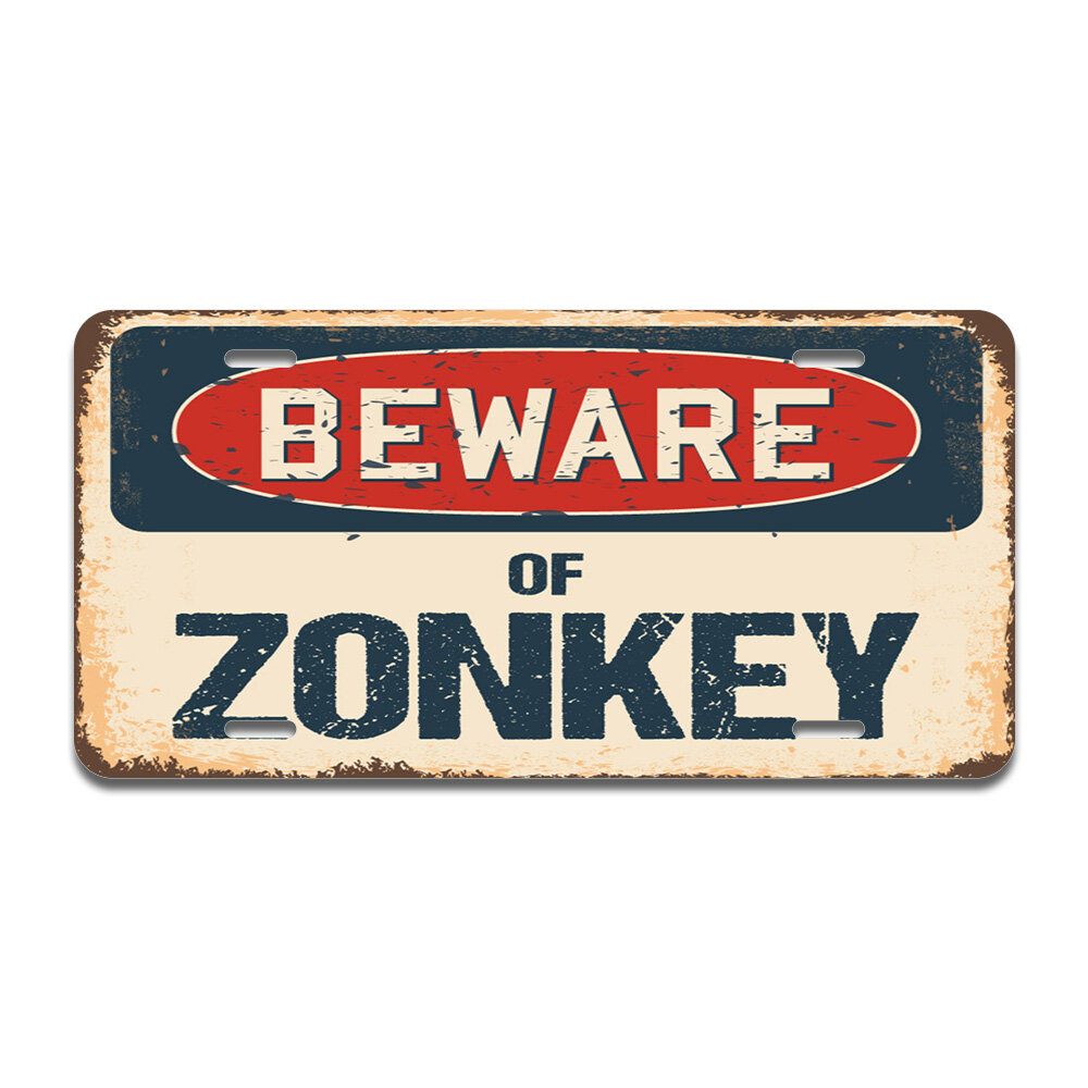 SignMission Beware of Zonkey Aluminum Plate Frame | Wayfair