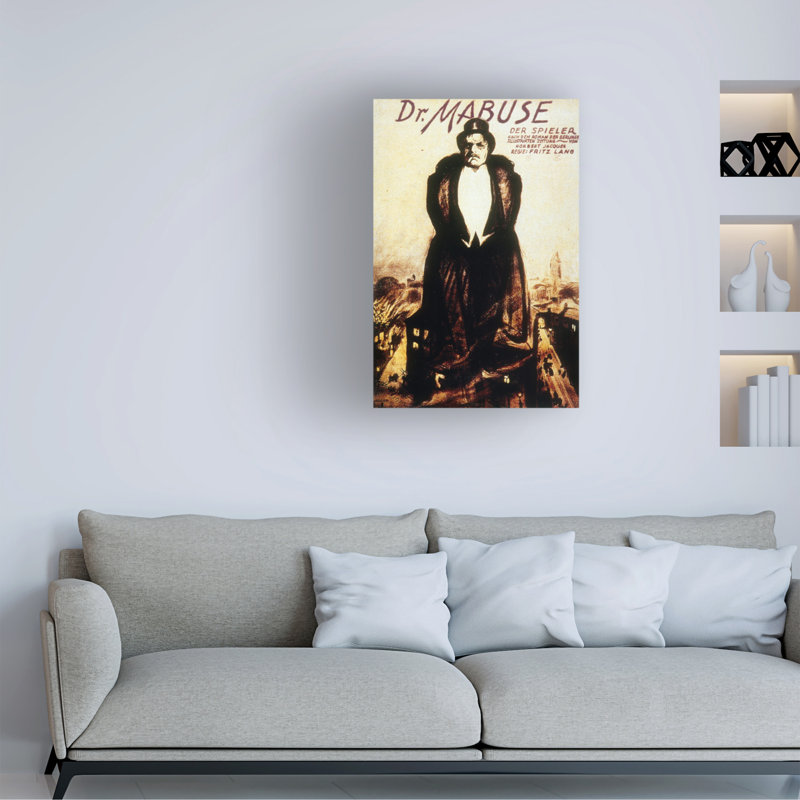 «Inconnu» par le Dr Mabuse, le joueur, 1922, art sur toile, H 19 po x l 12 po