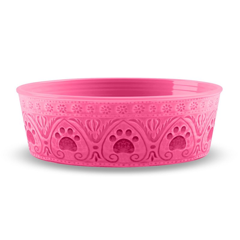 Margie Anti-Skid Pet Bowl, Medium (4.7cm), Pink