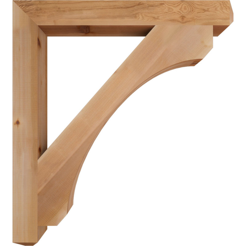 H Support en bois / corbeau, Western Red Cedar (Smooth), H 40 po x l 3,5 po x P 36 po