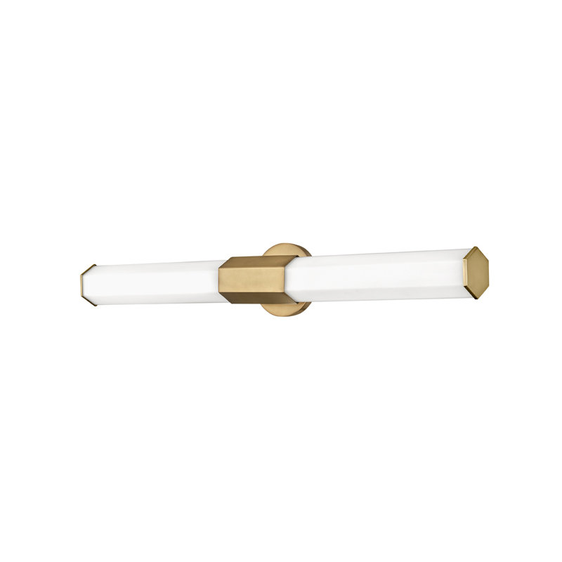 Barre d'éclairage de salle de bain 1 lumière DEL Belden, Laiton héritage