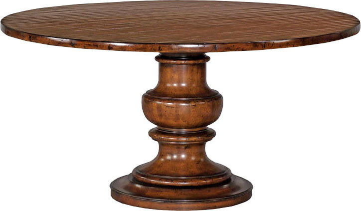 Tuscan Round Solid Wood Dining Table, 30"H x 58"L x 58"W