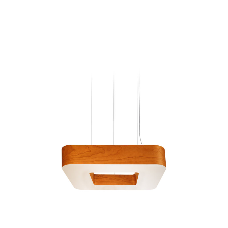Cuad 8 - Light LED Chandelier, Natural Beech, 2700K LED