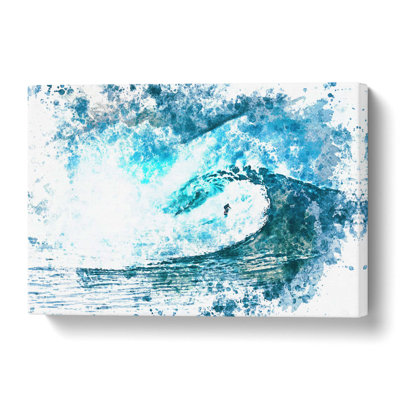 Surfing The Wave - Wrapped Canvas Painting