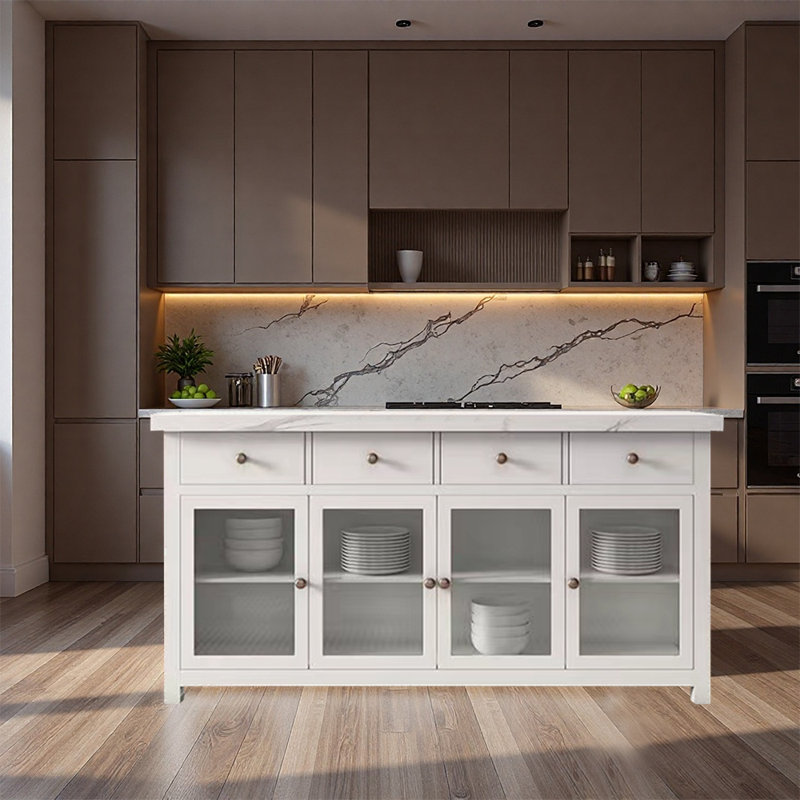 Elegant Versatile Retro Kitchen Island Fit for Kitchen Dining Rooms