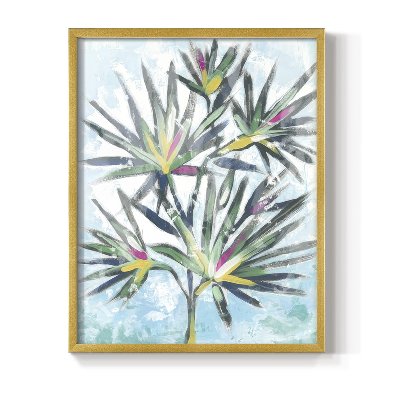 «Candy Palm Fresco III», H 15 po x l 12 po, Doré