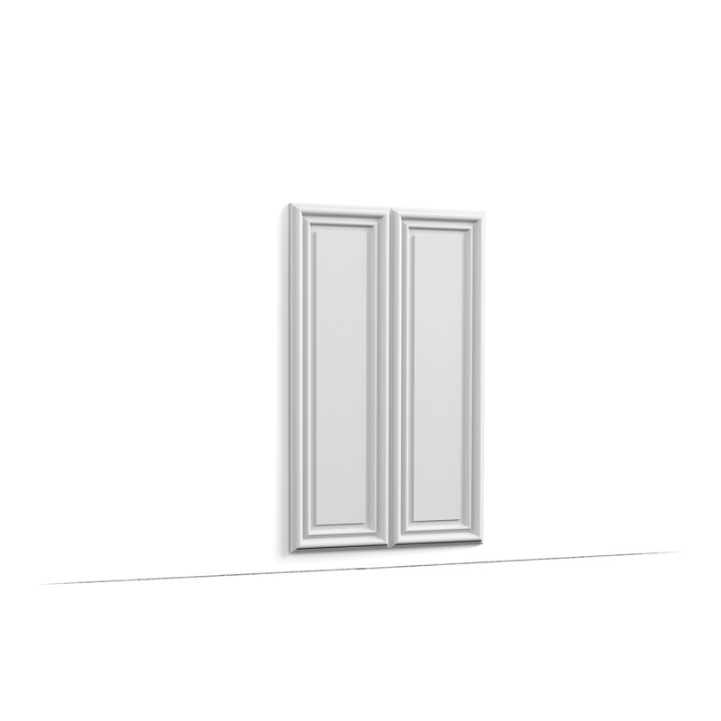Panneau mural 3D Orac Decor W124 Burlington - l 19-3 / 4 po x L 31-1 / 2 po - polyuréthane haute densité Purotouch blanc apprêté - paquet de 2