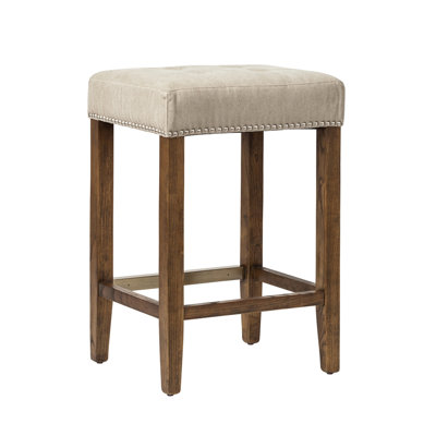 Ladd Upholstered Counter Stool with Solid Wood Frame