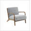 Chaise d'appoint rustique à dossier en rotin avec structure en bois franc massif, parfaite pour ajouter une touche de nature à vos intérieurs.-803604389