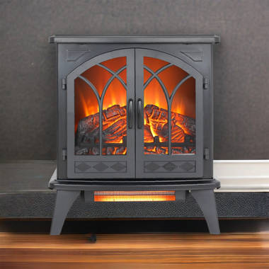 24 inch 3D Infrared Electric Stove Charlton Home Finish: Gray