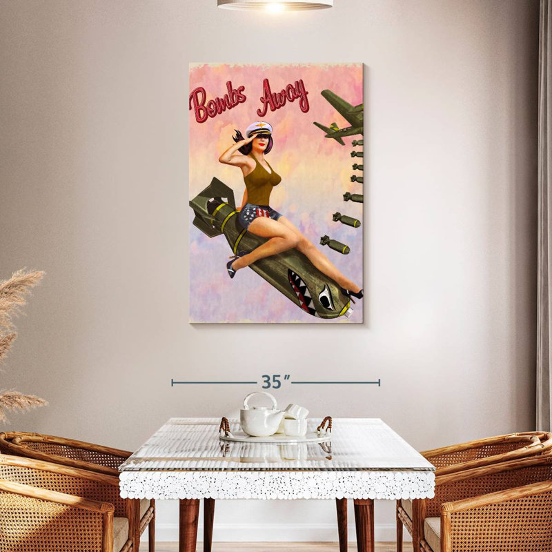 Mait Bombs Away, 45" H x 30" W