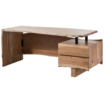 Pure Acacia Partition Desk