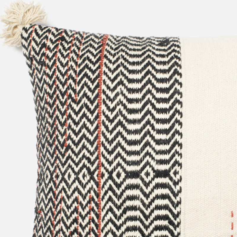 Dhurri Tassels Cotton Blend Throw Pillow, Pillow Cover Only - No Insert