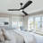 42'' Black Ceiling Fan with LED lights with Remote APP-88202007-88202012