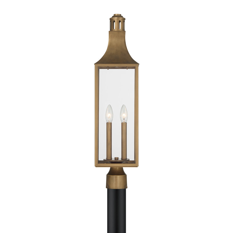 Lampadaire d'extérieur 2 lumières en bronze Atlas