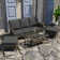 3 - Person Outdoor Seating Group With Cushions And Matching Ottomans